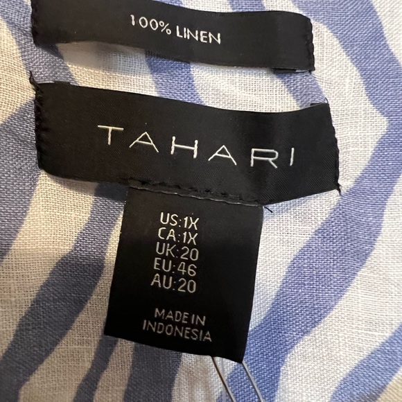 Blue and White Zebra Print Women's Top - Picture 3 of 6